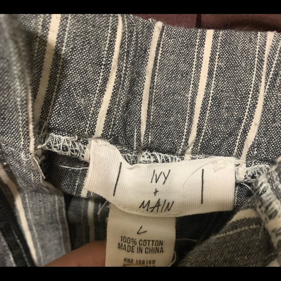 Striped Casual Cotton Work Weekend Pants - Picture 2 of 4